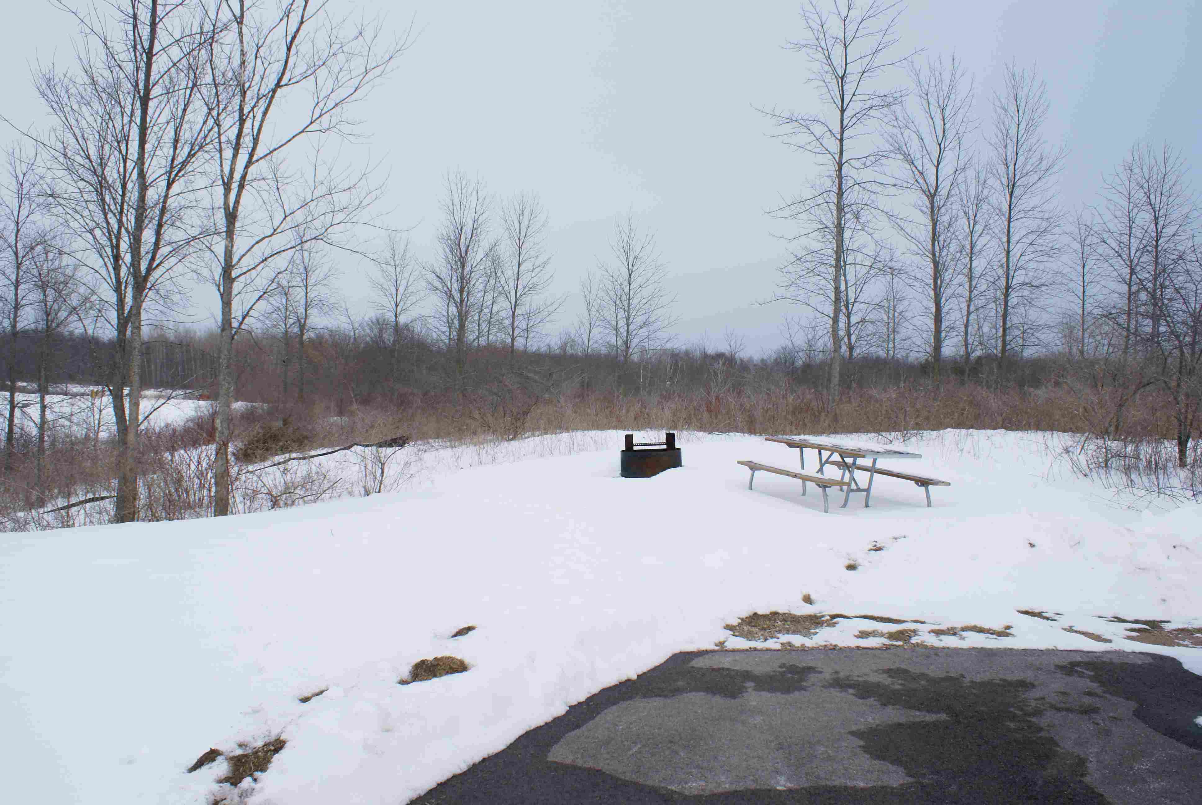 Harrington Beach State Park Campground Wisconsin in winter