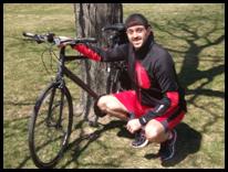 Scott by his bike